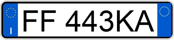 Numer rejestracyjny FF443KA posiada FIAT Tipo