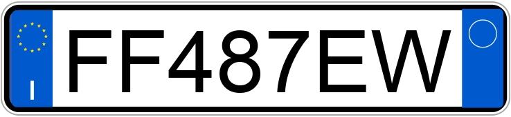 Numer rejestracyjny FF487EW posiada BMW Serie 1