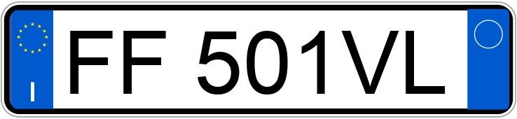 Numer rejestracyjny FF501VL posiada MINI Mini 5P