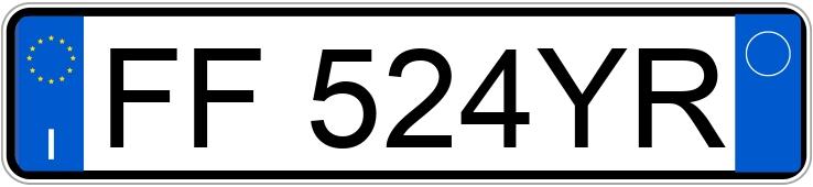 Numer rejestracyjny FF524YR posiada ALFA ROMEO Giulia