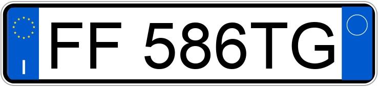 Numer rejestracyjny FF586TG posiada BMW Serie 1