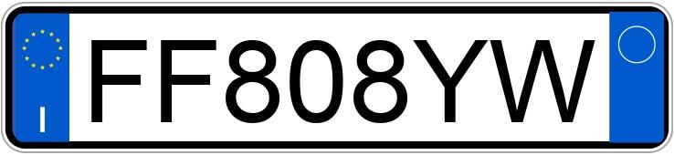 Numer rejestracyjny FF808YW posiada FIAT Panda 3a serie