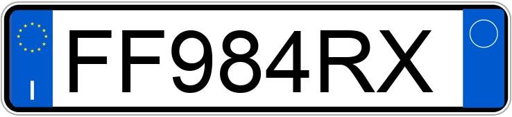 Numer rejestracyjny FF984RX posiada MINI Mini 5P