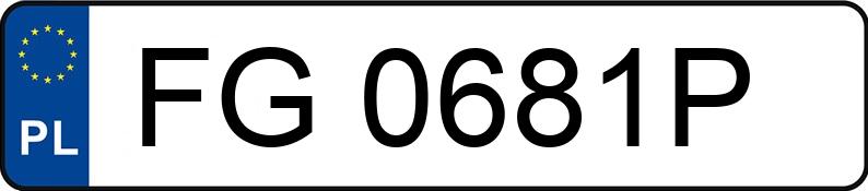 Numer rejestracyjny FG 0681P posiada VOLKSWAGEN PASSAT - FG0681P