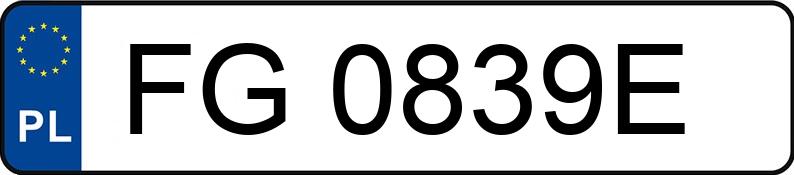 Numer rejestracyjny FG 0839E posiada FORD TRANSIT - FG0839E