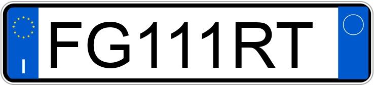 Numer rejestracyjny FG111RT posiada FIAT 500X