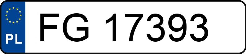 Numer rejestracyjny FG 17393 posiada VOLKSWAGEN Polo 1.05 Kat. MR`91 Fox - FG17393