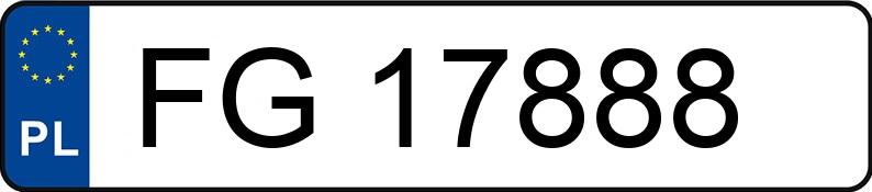 Numer rejestracyjny FG 17888 posiada FORD ESCORT - FG17888