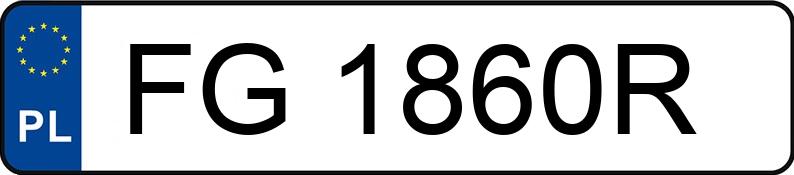 Numer rejestracyjny FG 1860R posiada VOLKSWAGEN BORA - FG1860R
