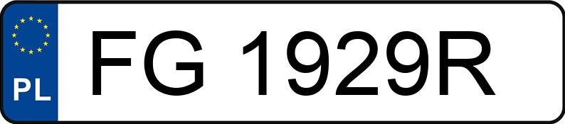 Numer rejestracyjny FG 1929R posiada KIA CEED - FG1929R