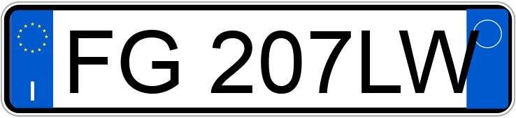 Numer rejestracyjny FG207LW posiada LANCIA Ypsilon 3a serie