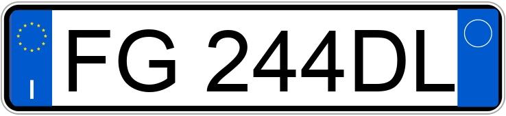 Numer rejestracyjny FG244DL posiada BMW Serie 1