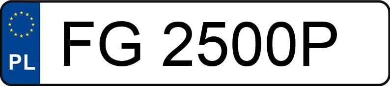 Numer rejestracyjny FG 2500P posiada BMW 330I XDRIVE - FG2500P