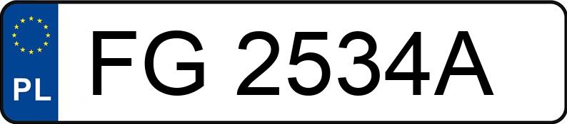 Numer rejestracyjny FG 2534A posiada VOLKSWAGEN GOLF - FG2534A Numer rejestracyjny FG 2534A posiada VOLKSWAGEN GOLF - FG2534A