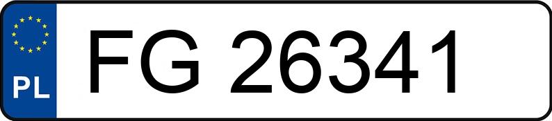 Numer rejestracyjny FG 26341 posiada MITSUBISHI LANCER GLX - FG26341