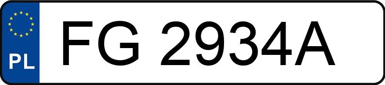 Numer rejestracyjny FG 2934A posiada SKODA FABIA - FG2934A