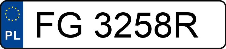 Numer rejestracyjny FG 3258R posiada BMW 320 - FG3258R Numer rejestracyjny FG 3258R posiada BMW 320 - FG3258R