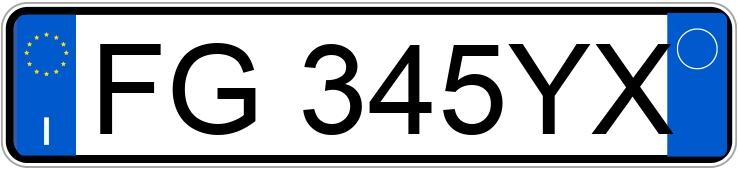 Numer rejestracyjny FG345YX posiada FIAT Tipo