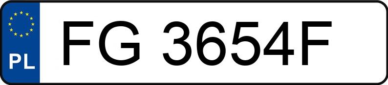 Numer rejestracyjny FG 3654F posiada RENAULT TRAFIC - FG3654F