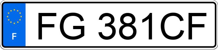 Numer rejestracyjny FG381CF posiada PEUGEOT 106