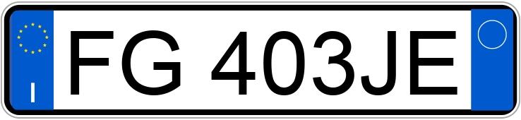 Numer rejestracyjny FG403JE posiada BMW Serie 1