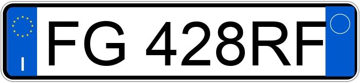 Il numero di registrazione FG428RF ha RENAULT Clio 4a serie