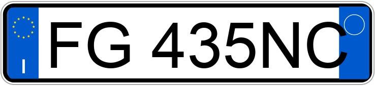 Numer rejestracyjny FG435NC posiada HONDA Civic 8a serie