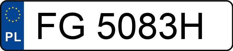 Реєстраційний номер FG 5083H має NISSAN Micra K12 1.2 MR`06 E4 Visia - FG5083H