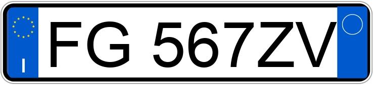 Numer rejestracyjny FG567ZV posiada FIAT Panda 3a serie