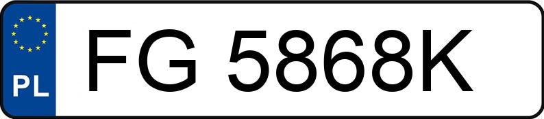 Numer rejestracyjny FG 5868K posiada OPEL ZAFIRA - FG5868K