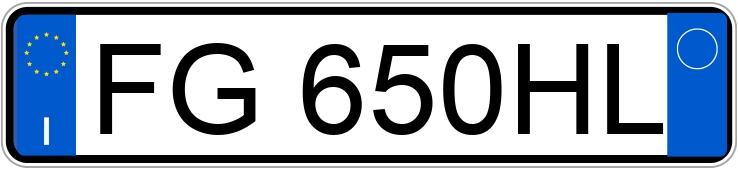 Numer rejestracyjny FG650HL posiada FIAT Panda 3a serie