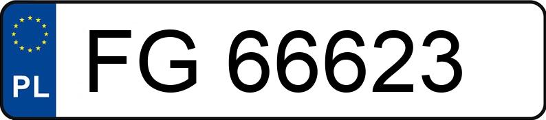 Numer rejestracyjny FG 66623 posiada VOLKSWAGEN CRAFTER TDI - FG66623