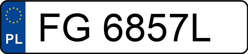 Numer rejestracyjny FG 6857L posiada KIA CEE D - FG6857L