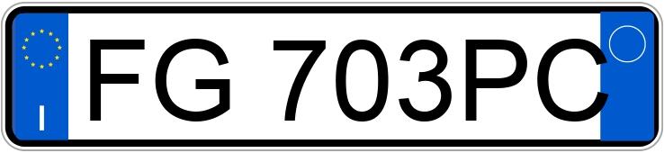 Numer rejestracyjny FG703PC posiada OPEL CORSA E