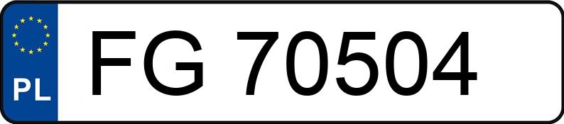 Numer rejestracyjny FG 70504 posiada BMW 316 - FG70504