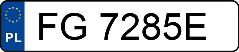 Numer rejestracyjny FG 7285E posiada MERCEDES-BENZ E 200 - FG7285E