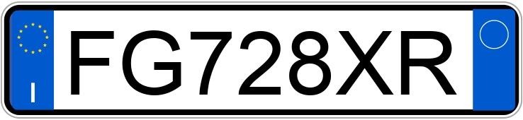 Numer rejestracyjny FG728XR posiada MINI Mini 5P