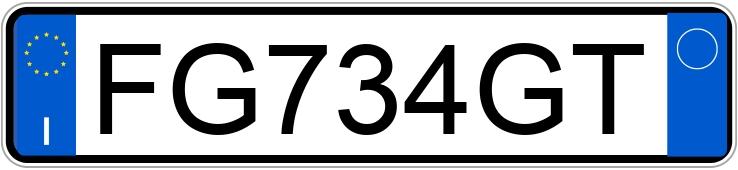 Numer rejestracyjny FG734GT posiada LAND ROVER RR Evoque 1a serie