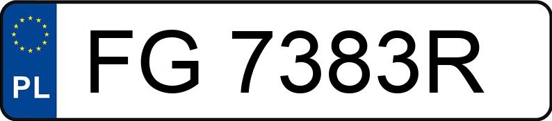 Numer rejestracyjny FG 7383R posiada BMW 328I CABRIO - FG7383R