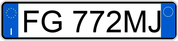 Numer rejestracyjny FG772MJ posiada  