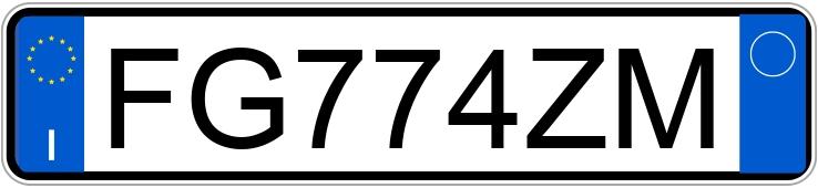 Numer rejestracyjny FG774ZM posiada FIAT 500