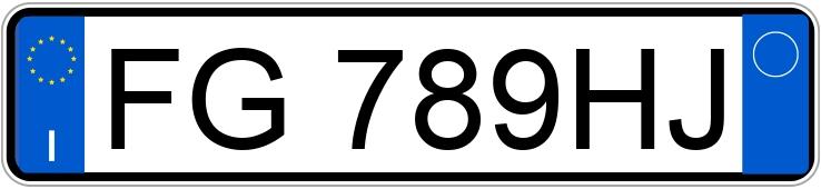 Numer rejestracyjny FG789HJ posiada FIAT 500L