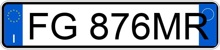 Numer rejestracyjny FG876MR posiada FIAT 500