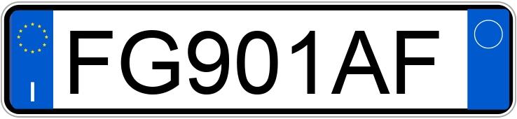 Numer rejestracyjny FG901AF posiada LAND ROVER RR Evoque 1a serie