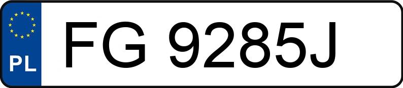 Numer rejestracyjny FG 9285J posiada BMW 745I - FG9285J