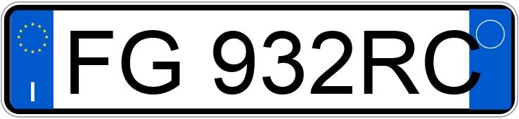 Numer rejestracyjny FG932RC posiada FIAT Panda 1a serie