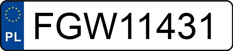 Numer rejestracyjny FGW 11431 posiada SKODA FABIA - FGW11431