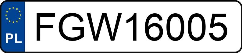Numer rejestracyjny FGW 16005 posiada AUDI A3 - FGW16005