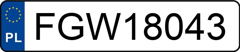 Numer rejestracyjny FGW 18043 posiada FORD MONDEO - FGW18043