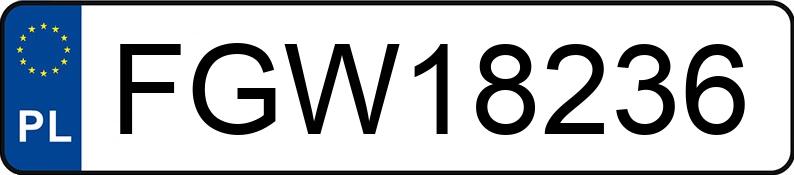 Numer rejestracyjny FGW 18236 posiada FORD MONDEO - FGW18236